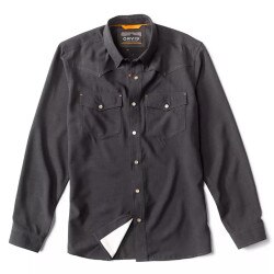 Orvis Tech Chambray Western Shirt Men's in Black